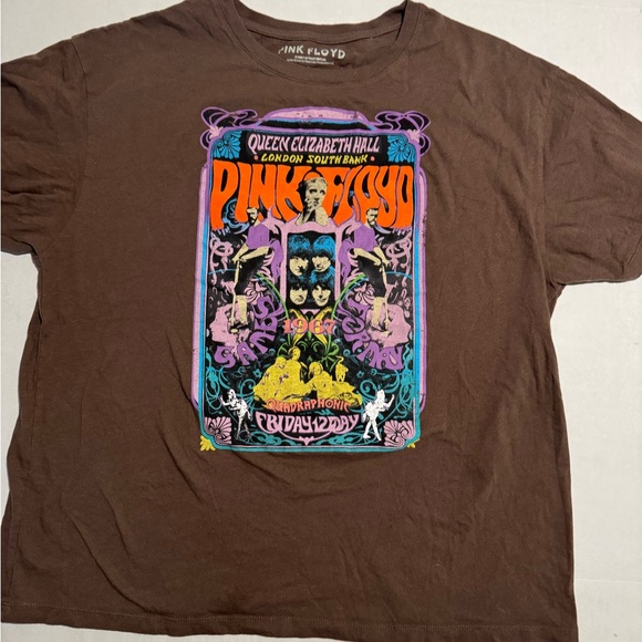 Pink Floyd Other - Pink Floyd Brown Concert Tee, London Southbank, Men's‎ Large #1080